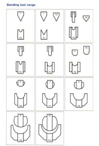 Herramientas / dados para dobladora Sandvik 33-0; 45-0, 34-0 o GNU FB77