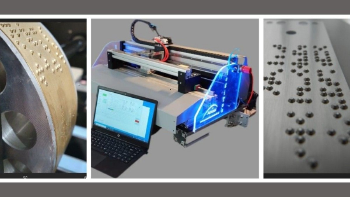 Simple CNC punching machine for Braille-Embossing ACCUBRAILLE